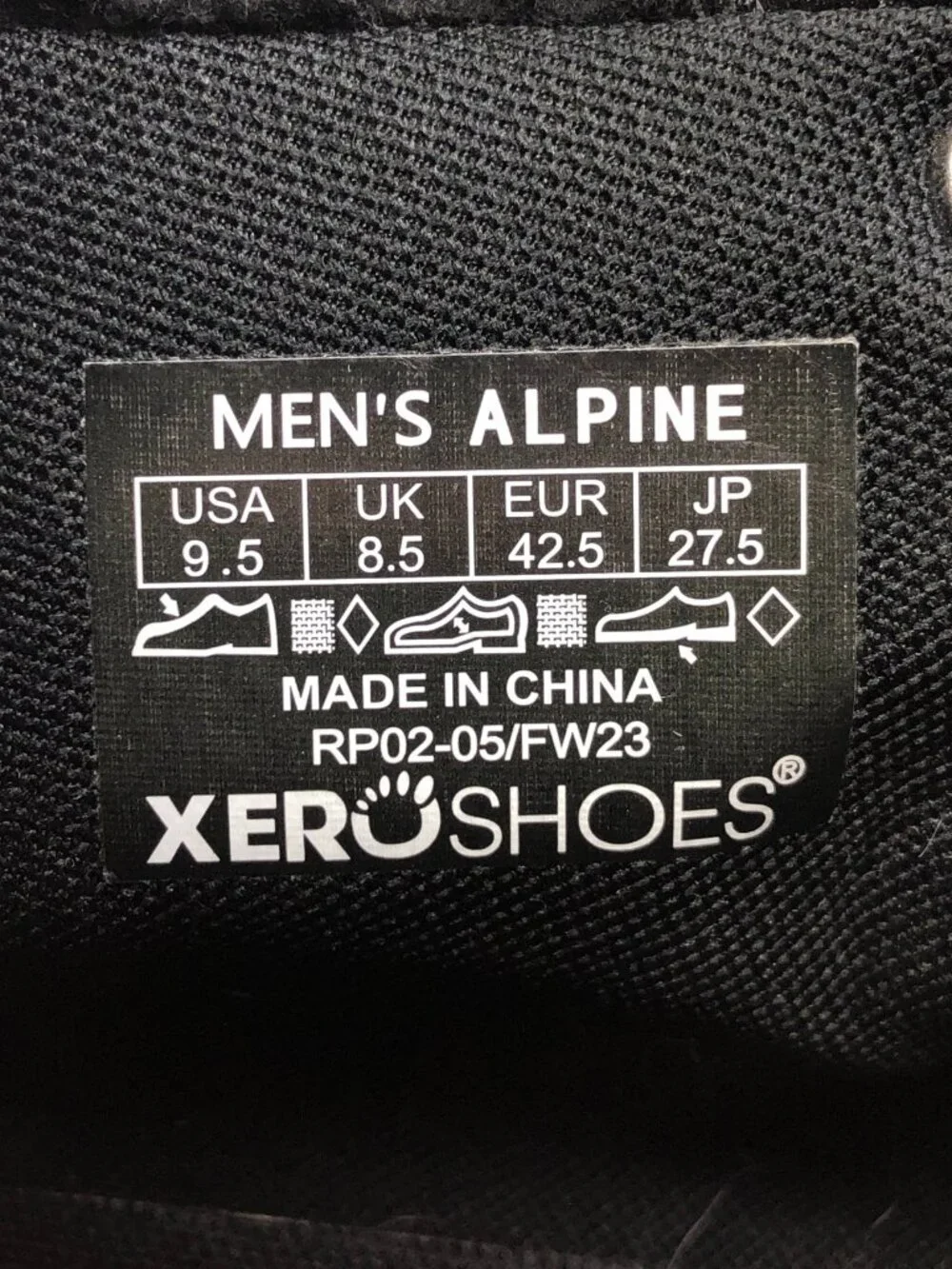 XeroShoes Alpine Black Winter Snow Boots 9.5